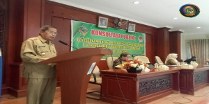 Konsultasi publik I Penyusunan Dokumen RPPLH Tahun 2024 – 2054 di Kab. Parimo resmi dibuka Wabup Badrun Nggai 