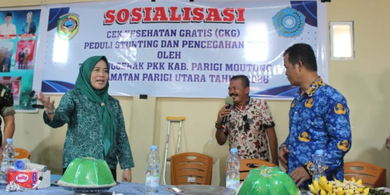 Kepedulian Dimulai Dari Kesehatan, Tim Penggerak PKK Kabupaten Parigi Moutong Sosialisasikan Cek Kesehatan Gratis, Peduli Stunting, dan Pencegahan TBC di Parigi Utara