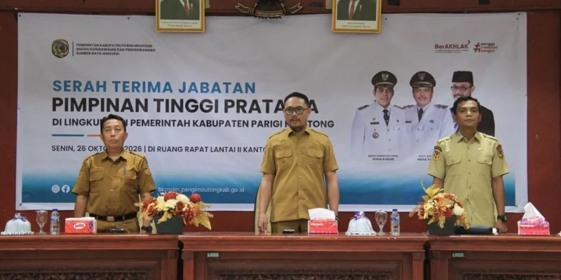 Sekda Parigi Moutong Pimpin Sertijab 18 Pejabat Tinggi Pratama, Tekankan Integritas dan Kinerja